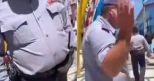 Dos policías amenazan a una mujer en Cuba por usar un short demasiado corto